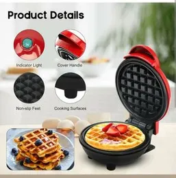 Mini Waffle Maker Round Waffle Iron Grill Machine for Single Waffle