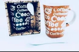 Coffee Mug With Spoon 1Pcs