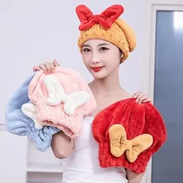 Microfiber Hair Towel Wrap with Bow – Super Absorbent, Quick Drying Towel for Wet Hair, Ideal for Daily Use & Spa