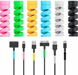 4 Pcs Protector Saver Cover for Micro USB Type C Charger Cable Cord Winder Organizer.