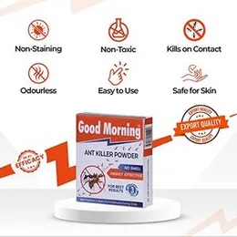 Good Morning Ant Killer Spray Powder, No Smell & Highly Effective (Pack of 5) (FROM INDIA)NUZ