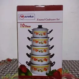 10 pc enamel cookware set kitchen set