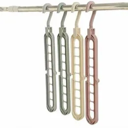 Space saving multifunctional plastic hanger 9 holes hanger for cupboard clothes storage wardrobe