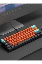 MUCAI MKA610 USB Mechanical Gaming Keyboard – 61-Key Wired RGB Keyboard with Red Switches, Hot-Swappable, Compact & Ergonomic, High-Performance USB Ga