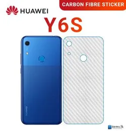Clear Slim Carbon fibre Phone Transparent protective Mobile Back Sticker For Huawei Y6s