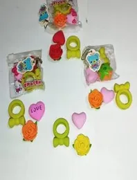 The art bundle fruits vegetable eraser /rubber For kids - Multi color