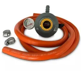 Gas Regulator with meter and Hose with Clip