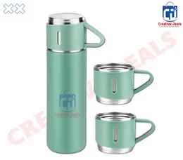 Hot and Cool Vacuum Flask Set 500ml | Thermal Bottle | Travel Water Flask