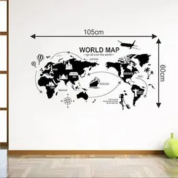 Rawpockets World Trip Map Self Adhesive Wall Sticker (FROM INDIA FAAZ)
