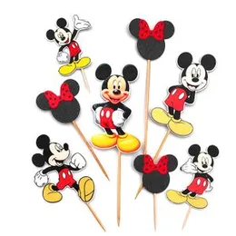 8Pcs Micky Mouse Cake Toppers Cartoon Cup Cake Decoration Cake