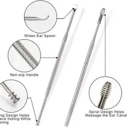 5 Pcs/Set Stainless Steel Cleaning Spoon Protector Ear Wax Remover Cleaner.