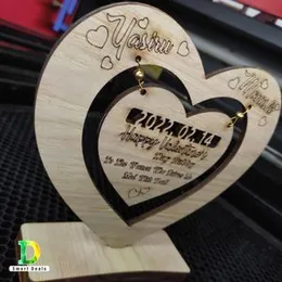 Customized Wooden Gift With Your Name & Wishes For Valentine's Day Gift Happy anniversary gift Birthday Gift wedding gift lover gift valentine gifts