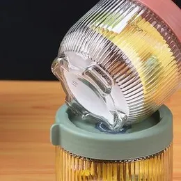 2 pc glass storage jar / food preserve container / kitchen spice seasoning set