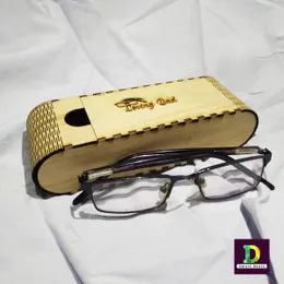 Eyeglasses Hard Case For Glasses Women Optical Cases 02MM Thickness with One Side Wooden Sticker And velvet cloth inside covered Eyewear Spectacles Bo