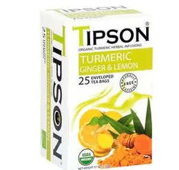 Tipson Organic Turmeric Ginger & Lemon Net Wt. 37.5g ( 25 Bags )   tea  powder