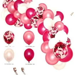 42 Pcs Balloon Set with Pink White (with glue dot & balloon tape)k
