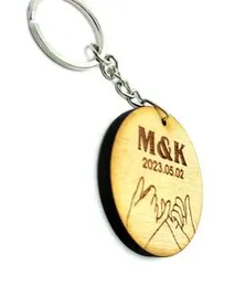 Customized Key Tags New Design Round Shape Emblemed Key Tags, Personalized Wooden Key Tags, Key Chain Love Gifts