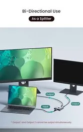 NIERBO 2 in 1 Out HDMI Bidirection Switch 4K@60Hz Splitter Switch Bidirectional HDMI Switcher Manual HD Hub for PC Xbox PS5/4/3.