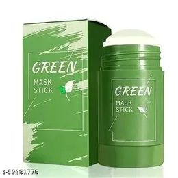 GREEN TEA MASK STICK, GREEN MASK STICK BLACKHEAD REMOVER AND DEEP CLEANSING OIL CONTROL AND ANTI-ACNE SOLID AND FINE, SUITABLE FOR ALL SKIN.