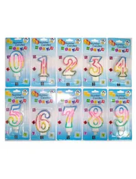 Birthday Cake Number Candles 0-9 Numbers