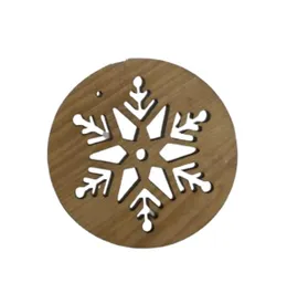 Eco-Friendly Rustic Handmade Wood Christmas Tree Ornament Hanging Pendant with Natural Charm