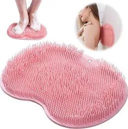 Shower Foot Brush, Back Scrubber for Shower with Massage Non Slip Pad with Suction Cups - Cleans, Massages Feet Without Bending, Improves Blood Circul