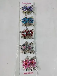 Butterfly Multicolor Hair Claw Silver Jaw