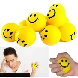 Happy Smile Face Anti Stress Relief Sponge Foam Ball Hand Wrist Squeeze Exercise