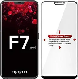 High Quality Full Tempered Glass Full Glue Screen Protector Guard For Oppo F7
