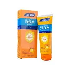 LA'FRESH® SUN BLOCK CREAM SPF 90+superior broad-spectrum UVA/UVB PROTECTION 100ml / 3.38 fi.oz LA'FRESH SUN