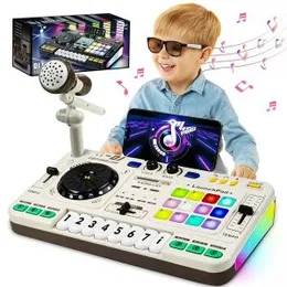 Kids Toddler Toy Electronic Musical DJ Mixer with Lights Songs Sound Effects (0637)