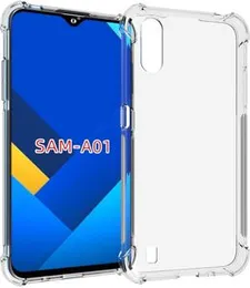 Samsung Galaxy A01 Shockproof Silicone Phone Case Transparent Protection Back Cover