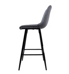 BAR STOOL GREY VELVET 650MM PASSLON-65