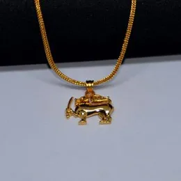 gold plated 1.9mm fox chain with pendant for stylish women's.