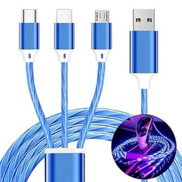 Light-Up 3A USB Charging Cable – 3-in-1 Multi-Charger with LED Glow, Fast Charge Support, Works with Most Smart Phones & Devices