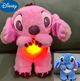 Disney Plush Doll Stitch Music Lights Sleeping Breathing Stitch Soothing Calm Rest Sleep Playmate Kawaii Child Toy Kids Gift