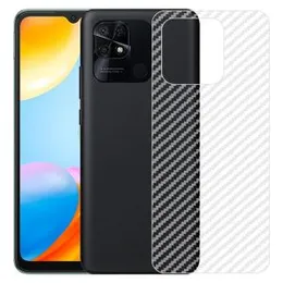 Redmi 10C Clear Slim Carbon fibre Phone Transparent protective Mobile Back Sticker For Redmi 10C