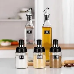 glass oil bottle set 5pcs