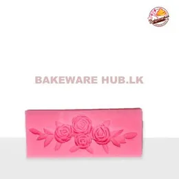 Rose Flower Silicone Mould – A-109 | 12cm × 5cm | Decorative Fondant Tray