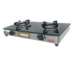 Kanvox 2 Burner Glass Top Gas Cooker – Smart 201 (LP Gas Compatible)