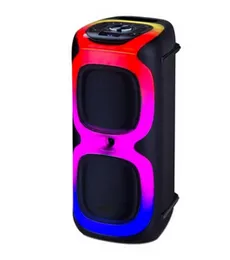 Richsonic Party Speaker RSPS-888 with Bluetooth, Dual Wireless Microphones & LED Lights