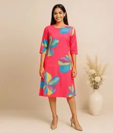 Pink with Multicolor RC FROCK 100A.