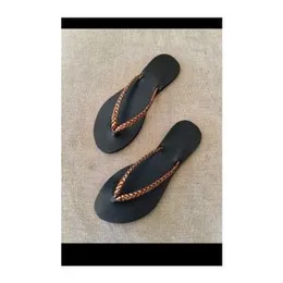 Girls Flat Gold Strap comfortable slippers
