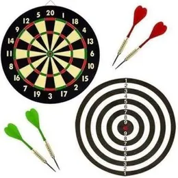 Dart Board Game Double Sided - Size 12 inches with 4 Free Darts