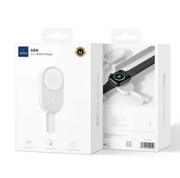 Wiwu WI-M20 ARK 2 IN 1 Watch Charger White – Wireless Charger for Smart Watches, Dual Charging Pads