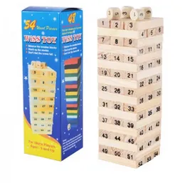Jenga High Quality 54 Pcs Mini Wooden Block Jenga Stacking Games Building Blocks
