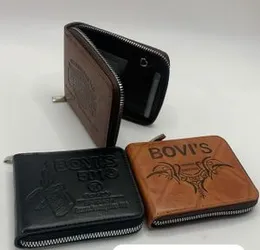 BOVI’S Men’s Leather Zip Wallet – Stylish Compact Design
