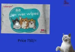 PET WET WIPES l Pet Wet Wipes 200 mm x 160mm (30 wipes) l Removing Mites Pet Wet Wipes l Eye Cleaning Pet Wet Pies l Cleaning Paws l Pet Wet Wipes Fre