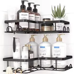 Luxury 2pcs heavy quality steel corner shower caddy shelf 2