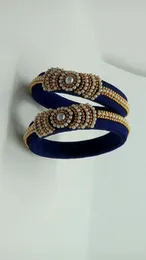 deep blue clip stone Handmade bangle
